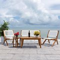 Safavieh Kobina Outdoor Living Set, Natural & White - 5 Piece PAT7314D-2BX